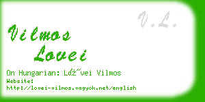 vilmos lovei business card